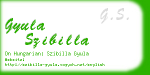 gyula szibilla business card